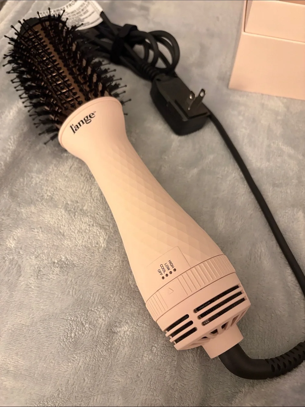 L'ange Le Volume 60mm 2-in-1 Brush Dryer in Blush Pink